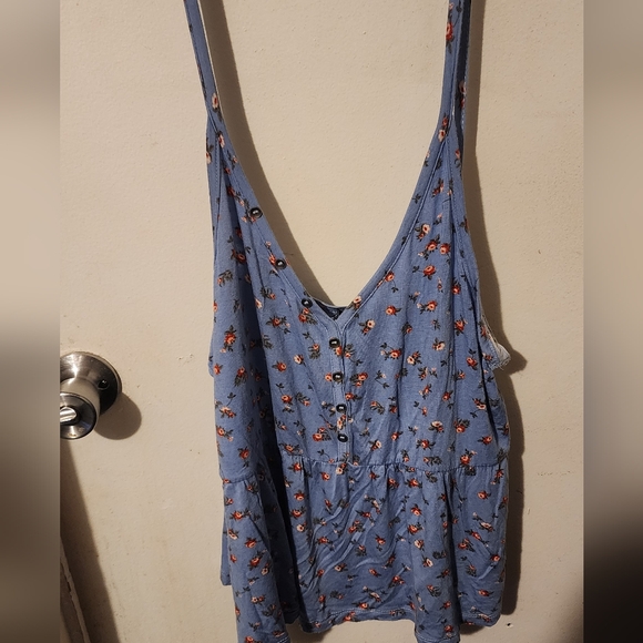 Rue21 Blue Sleeveless Peplum Tank Top - Picture 1 of 4